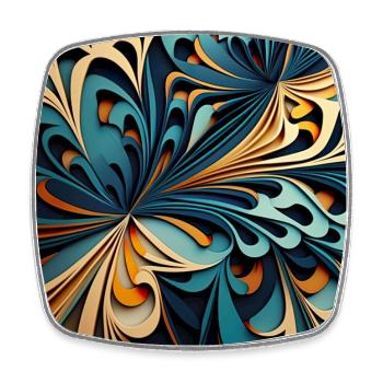 Modern Abstract Pattern - Square fridge magnet - white - Front