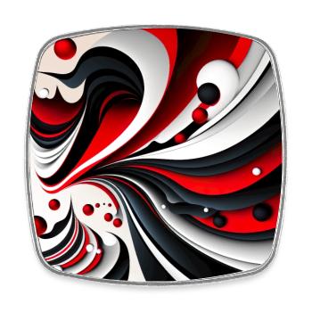 Modern Abstract Pattern - Square fridge magnet - white - Front