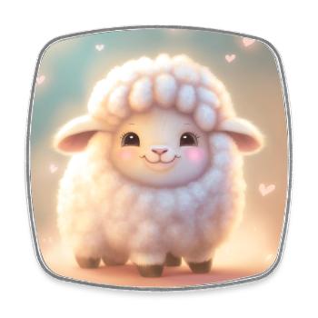 sheep sheep - Square fridge magnet - white - Front
