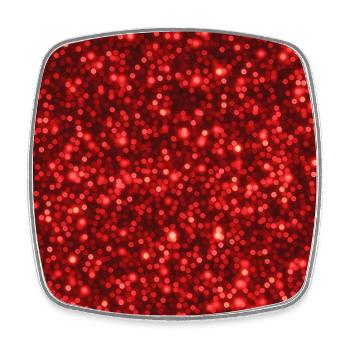 rotes Glitter Design für Handy Hüllen - Viereckiger Kühlschrankmagnet - Weiß - Vorne