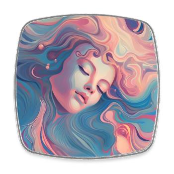 izup2u dreaming girl - Square fridge magnet - white - Front