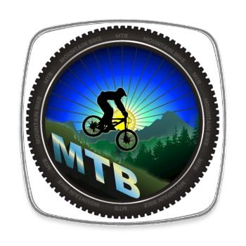 Roue VTT VTT - Magnet carré - blanc - Devant