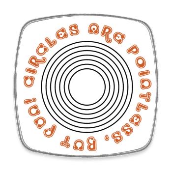 Circles are pointless but fun - Square fridge magnet - white - Front