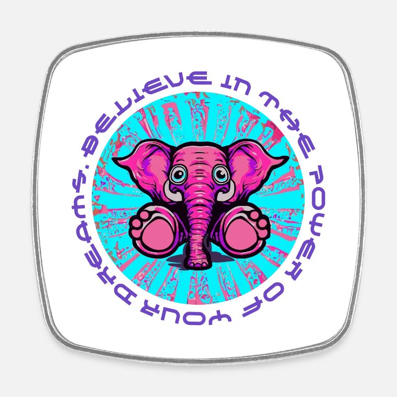 Dreams come true: Awaken the power within you! - Square fridge magnet - white
