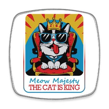 Royal Hangover - Square fridge magnet - white - Front