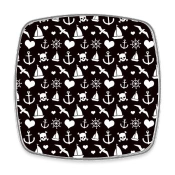 Nordsee Ostsee maritim Meer Anker Segeln Geschenk - Viereckiger Kühlschrankmagnet - Weiß - Vorne