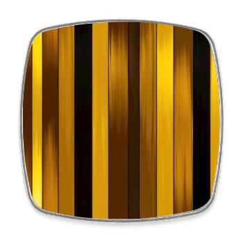 Golden Harmony : rayures abstraites en or luxe - Magnet carré - blanc - Devant