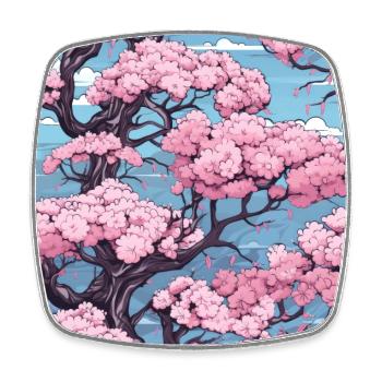Anime Euphoria: Fantasy Cherry Blossom Dreamscape - Magnet carré - blanc - Devant