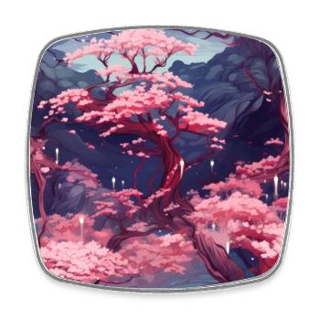 Anime Euphoria: Fantasy Cherry Blossom Dreamscape - Magnet carré - blanc - Devant