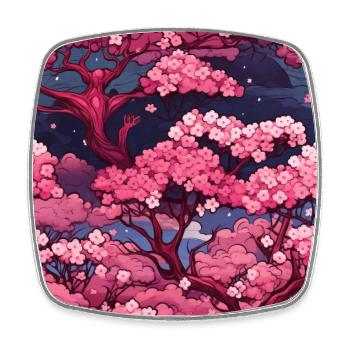 Anime Euphoria: Fantasy Cherry Blossom Dreamscape - Magnet carré - blanc - Devant