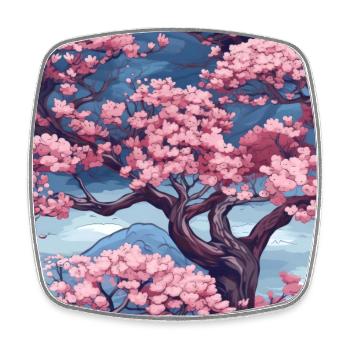 Anime Euphoria: Fantasy Cherry Blossom Dreamscape - Magnet carré - blanc - Devant