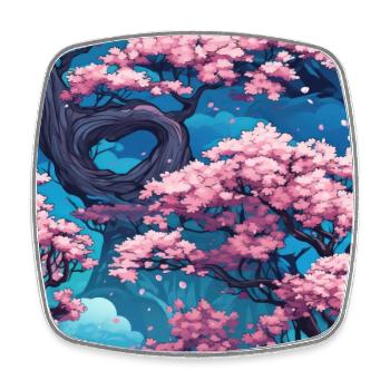 Anime Euphoria: Fantasy Cherry Blossom Dreamscape - Magnet carré - blanc - Devant