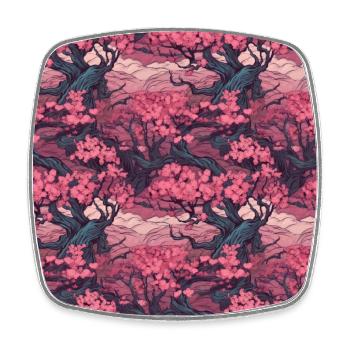 Anime Euphoria: Fantasy Cherry Blossom Dreamscape - Magnet carré - blanc - Devant