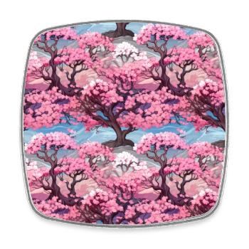 Anime Euphoria: Fantasy Cherry Blossom Dreamscape - Magnet carré - blanc - Devant