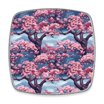 Anime Euphoria: Fantasy Cherry Blossom Dreamscape - Magnet carré - blanc - Devant