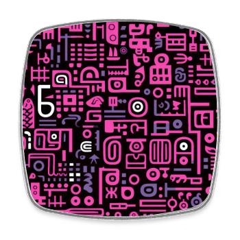 Playful Arena: Whimsical Monster Mates - Square fridge magnet - white - Front