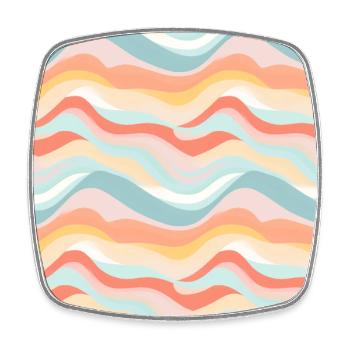 Autumn Nostalgia: Retro Pastel Doodle Delight - Square fridge magnet - white - Front