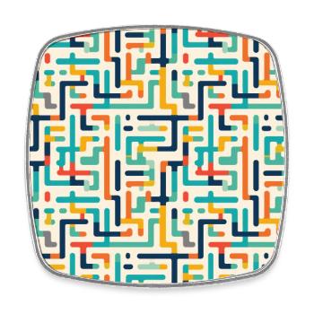 Labyrinthe de rêves: Voyage dans le labyrinthe pastel - Magnet carré - blanc - Devant