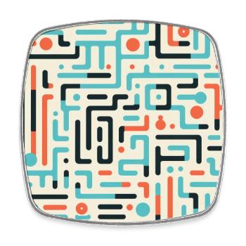 Labyrinthe de rêves: Voyage dans le labyrinthe pastel - Magnet carré - blanc - Devant