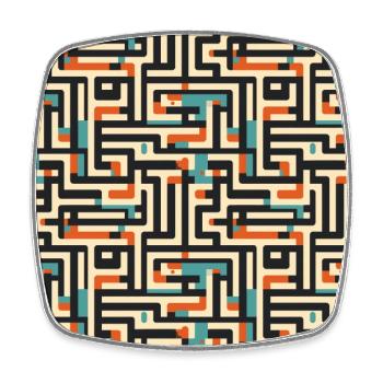 Labyrinthe de rêves: Voyage dans le labyrinthe pastel - Magnet carré - blanc - Devant
