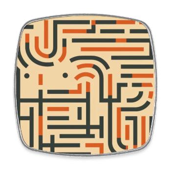 Labyrinthe de rêves: Voyage dans le labyrinthe pastel - Magnet carré - blanc - Devant