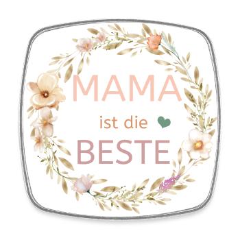 Mama ist die Beste! Personalisierbares Design - Viereckiger Kühlschrankmagnet - Weiß - Vorne