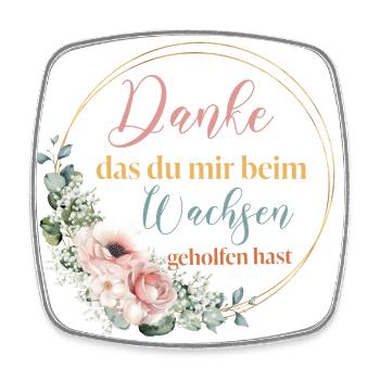 Danke das du mir beim Wachsen geholfen hast! - Viereckiger Kühlschrankmagnet - Weiß - Vorne