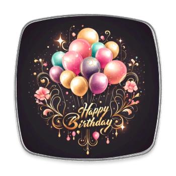 Happy Birthday - Square fridge magnet - white - Front