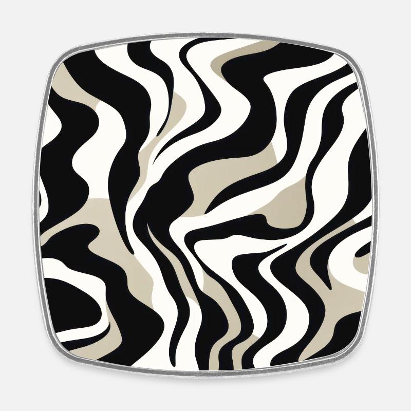 Zebra Mirage - Square fridge magnet - white