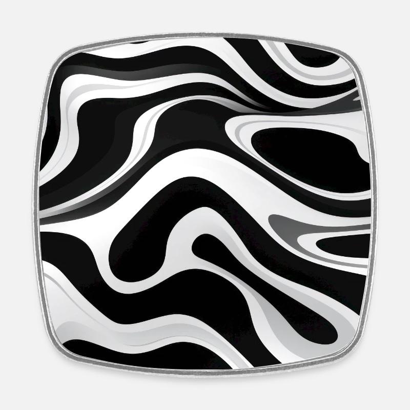 Zebra Mirage - Square fridge magnet - white