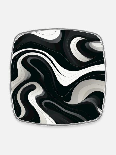 Zebra Mirage - Square fridge magnet - white