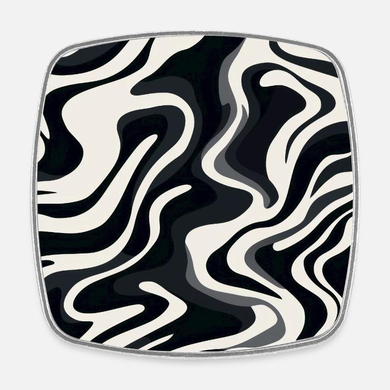Zebra Mirage - Square fridge magnet - white