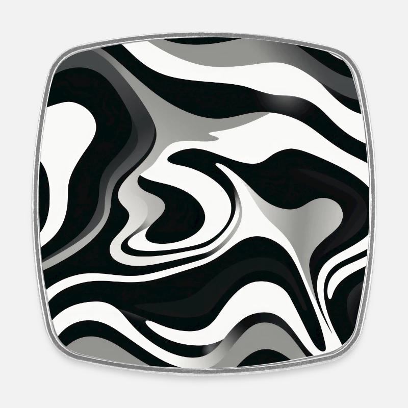 Zebra Mirage - Square fridge magnet - white