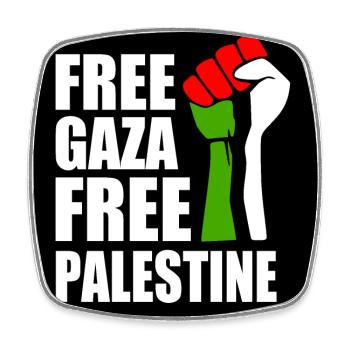 Free gaza Free palestine - Square fridge magnet - white - Front