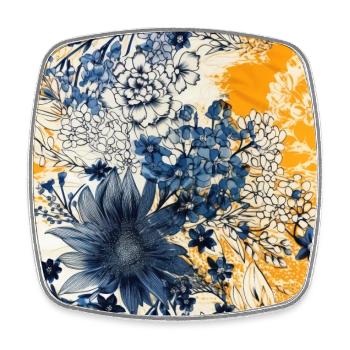 Blossom Mosaic - Square fridge magnet - white - Front
