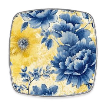 Blossom Mosaic - Square fridge magnet - white - Front