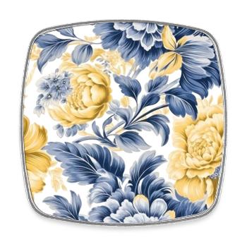 Blossom Mosaic - Square fridge magnet - white - Front