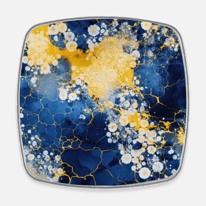 Blossom Mosaic - Square fridge magnet - white