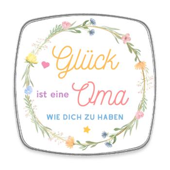 Glück ist, eine OMA wie dich zu haben ! - Viereckiger Kühlschrankmagnet - Weiß - Vorne