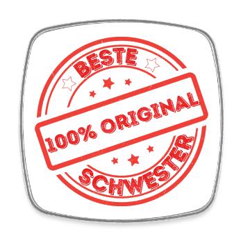 Beste Schwester - Viereckiger Kühlschrankmagnet - Weiß - Vorne