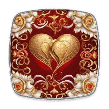 Be mine Valentine 1 - Viereckiger Kühlschrankmagnet - Weiß - Vorne