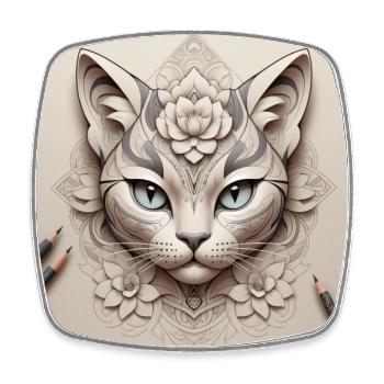 Profil parfait - Magnet carré - blanc - Devant