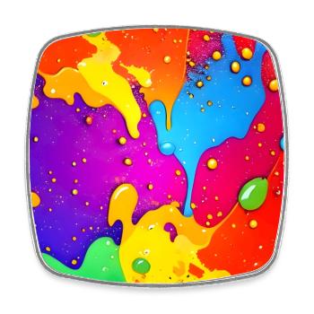 Colorful SplashArt Design Wallpaper Background - Square fridge magnet - white - Front