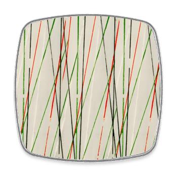 Colorful Japanese Print Pattern Wallpaper - Square fridge magnet - white - Front