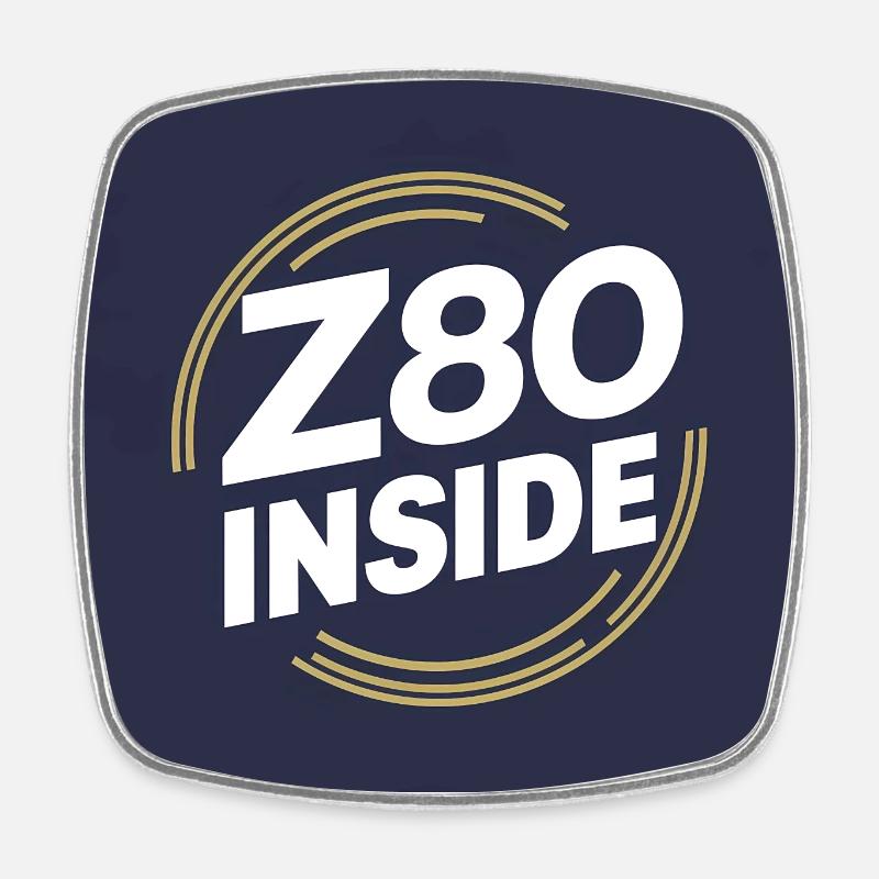 Z80 Inside - Square fridge magnet - white