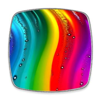 Bunter Hintergrund Wellenfarben Geschenkidee - Viereckiger Kühlschrankmagnet - Weiß - Vorne