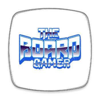 The Boardgamer - Square fridge magnet - white - Front