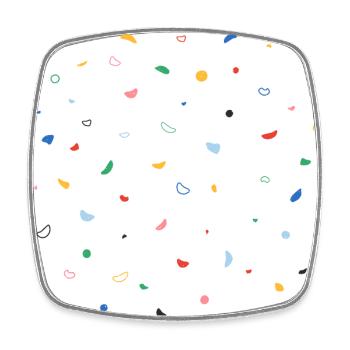 Kletterwand - Viereckiger Kühlschrankmagnet - Weiß - Vorne
