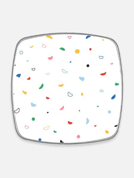 Climbing Wall - Square fridge magnet - white