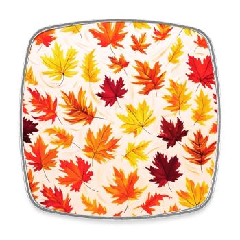Herbstlaub-Muster - Viereckiger Kühlschrankmagnet - Weiß - Vorne
